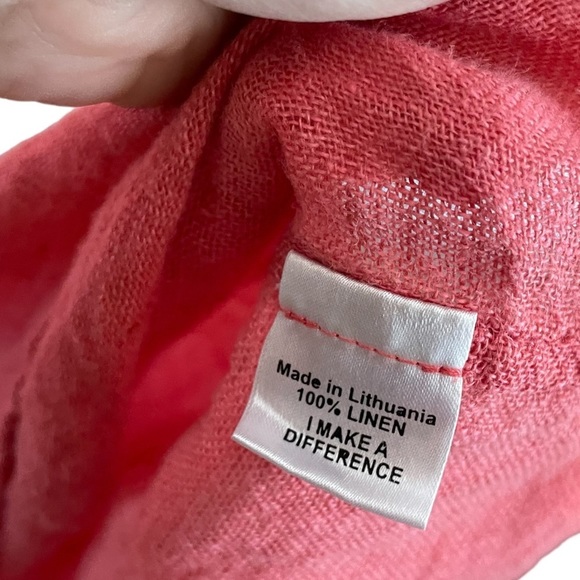 Flax 100% Linen Pink Hooded Sleeveless Midi Dress Small - Picture 5 of 5